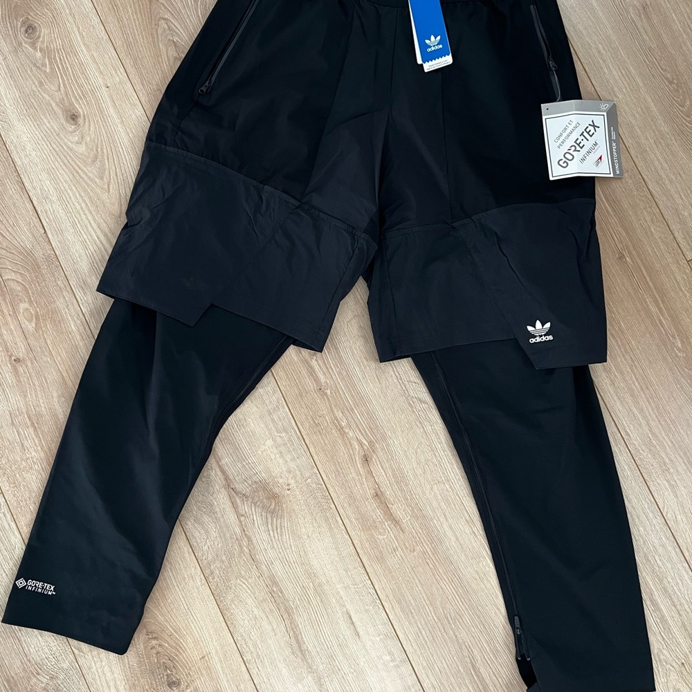 adidas Black AC Mon Pant GTX with Blue Tag